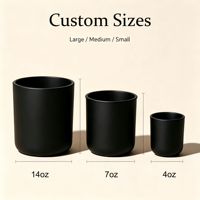 Vente en gros de pots à bougies en verre transparent, blanc, noir, givré mat, avec logo personnalisé, 7 oz, 10 oz, 12 oz, avec couvercles en métal, bambou ou bois.
