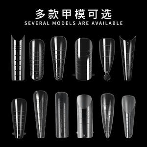 Venta al por mayor 288 Uds modelos <span class=keywords><strong>de</strong></span> <span class=keywords><strong>uñas</strong></span> acrílicas mezcladas con 12 tipos <span class=keywords><strong>de</strong></span> cristales <span class=keywords><strong>de</strong></span> extensión transparentes Stiletto patrón dedo puntas caja - Product Image 4