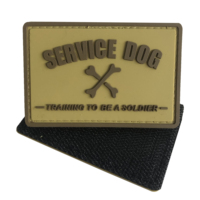 Vêtements de SERVICE pour chiens, patchs en PVC personnalisés, étiquette de jean en caoutchouc 3D, Logo doux, Badge, vêtements