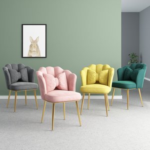 Современные желтые бархатные французские нордические стулья для столовой с металлическими ножками, оптовая продажа, Лидер продаж, роскошная мебель для дома, ткань 2 года - Product Image 4