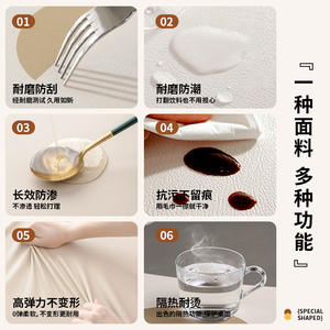 ผ้าปูโต๊ะพิมพ์ลายหนังแกะ รูปทรงสี่เหลี่ยมผืนผ้า ใช้ในบ้าน กันน้ำมัน กันน้ำ ซักได้ ทนความร้อน ลายพืชและดอกไม้ - Product Image 2