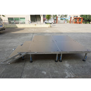 Escenario Portátil Ligero de Aluminio de 1m x 1m para Eventos y Espectáculos, Certificado CE, Superficie Antideslizante, Fácil Montaje - Product Image 3