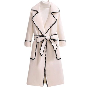 Veste polaire personnalisée manteau Long <span class=keywords><strong>laine</strong></span> & mélanges hiver automne vêtements d'automne pour femmes Cardigan <span class=keywords><strong>Blazer</strong></span> Blazers dames - Product Image 4