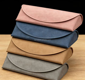 תיק משקפי ראייה אופנתי חדש לשנת 2026, נרתיק משקפיים הניתן להתאמה אישית, לוגו פרטי בהתאמה אישית, נרתיק משקפי שמש רך מעור PU - Product Image 4