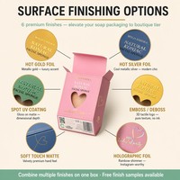 Boîte à savon personnalisée avec fenêtre découpée en forme de cœur, emballage en carton pour éponge Konjac, barre de savon pour le visage, cosmétiques