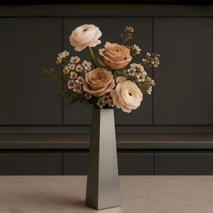 แจกันสแตนเลสสไตล์โมเดิร์น วาบิซาบิ สำหรับจัดดอกไม้แบบไฮโดรโปนิกส์ ตกแต่งบ้าน โรงแรม โต๊ะทำงาน ดีไซน์เรียบง่าย สวยงาม หรูหรา เหมาะเป็นของขวัญ - Product Image 4