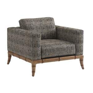 Fauteuil de détente de style nordique de luxe avec pieds en bois, fauteuil rembourré pour salon, pour hall d'hôtel - Product Image 1