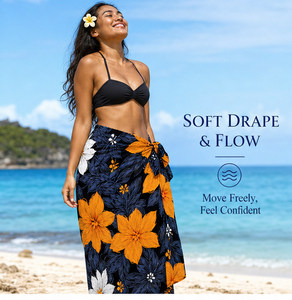 Gonna Avvolgente <span class=keywords><strong>Sulu</strong></span> Personalizzata delle Isole Salomone con Motivo Floreale Etnico Produzione ODM - Product Image 2