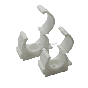 PVC <strong>Pipe</strong> Clamps U-Shaped <strong>25mm</strong> <strong>Clips</strong> with cover for Water <strong>Pipe</strong> Plastic Hose Holder - Product Image 1