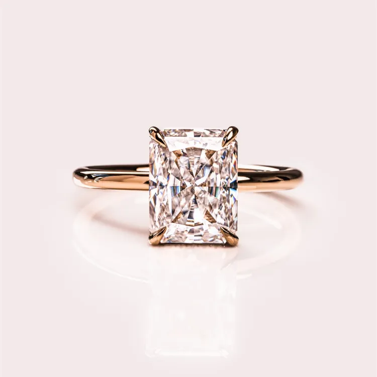 2023 New Jewelry Design Custom Ring 14K 18K Gold Engagement Wedding Ring Lab Diamond Moissanite Ring