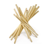 Pailles en bambou 100% naturelles et écologiques - Utilisation en camping, durables, biodégradables, réutilisables, lisses, sans bavures, de haute qualité, imprimables avec logo