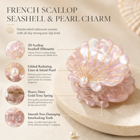 Pince à cheveux en acétate motif coquillage, 5 cm, faite à la main, élégante, pour femme, idéale pour le bal et le quotidien