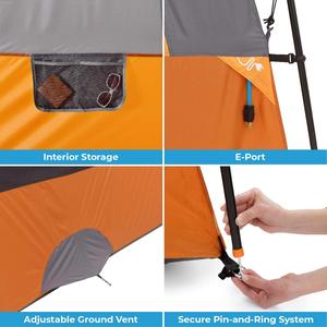 Carpa Plegable de Alta Calidad, Portátil, de Gran Espacio, con Múltiples Habitaciones, Impermeable, para Campamento Familiar al Aire Libre - Product Image 4