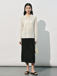 <span class=keywords><strong>Cardigan</strong></span> Primaverile Casual da Donna in <span class=keywords><strong>Cotone</strong></span> <span class=keywords><strong>Bianco</strong></span> Puro, Sottile ed Elegante, a Maniche Lunghe e Traspirante - Product Image 2