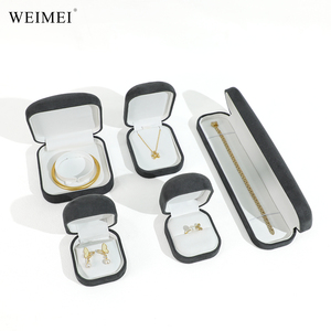 WEIMEI Elegant Handcrafted Jewelry <b>Gift</b> <b>Box</b> For Ring Earring Pendant Necklaces Bracelets With Luxe Suede Velvet Lining Option - Product Image 3