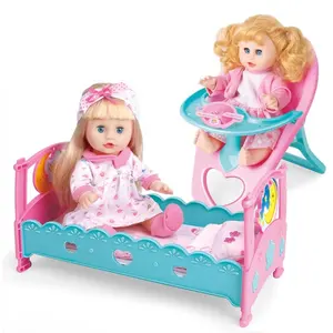 13 POUCES rôle vie bébé jouet ensemble avec IC mini lit bébé produit jouer maison reborn bébé poupée pour les filles