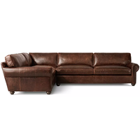 Ensemble de canapés en cuir de style européen en forme de L, personnalisable, rembourrage doux et confortable, canapé en tissu pour salon, pour hôtel