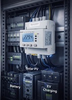 Compteur d'énergie DC Acrel DJSF1352-RN 0-1000V avec RS485 Modbus pour la surveillance des systèmes solaires photovoltaïques, de la recharge de véhicules électriques et des batteries
