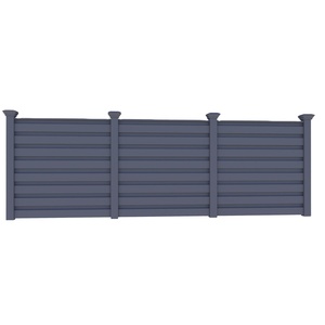 Clôture de <span class=keywords><strong>jardin</strong></span> WPC de style japonais minimaliste, design à lattes, résistante à la décomposition, imperméable, couleur naturelle, pour la décoration de <span class=keywords><strong>jardin</strong></span> zen et de cour arrière - Product Image 4