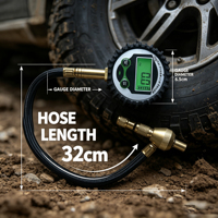 Manomètre numérique MAISOON pour dégonflage des pneus, 250 PSI, haute précision, soupape de décompression, outil tout-terrain 4x4 pour Jeep, camion, SUV