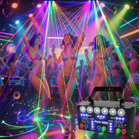 Projecteur LED RGB+UV Wuzstar - Lumières de disco activées par le son, effets stroboscopiques DMX pour DJ/éclairage de scène, bars KTV, clubs, mariages