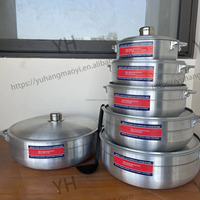 Ensemble de casseroles en aluminium à prix avantageux, très vendu, 6 pièces, marmite, casserole en fonte, poêle de cuisine forgée, ensemble de cuisine en aluminium