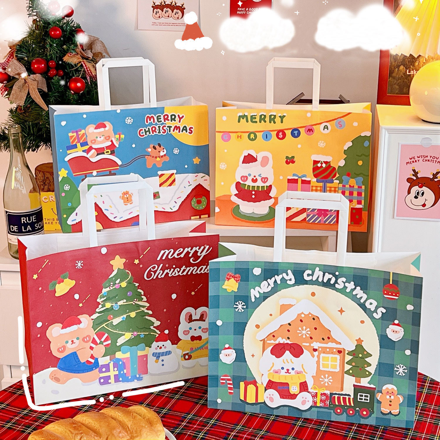 white kraft paper bag