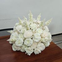 Chemin de table floral de luxe personnalisé, boule de fleurs pour le centre de la table à manger, centre de table floral coloré pour décorations de mariage