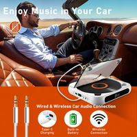 Sistem Stereo Disk Kompak Portabel Bertenaga Baterai Mini Novelty Desk dengan Speaker Besar, Musik China Hifi, Pemutar CD untuk Rumah