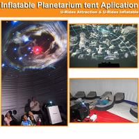 Grand dôme de tente portable de 6 m, projecteur d'étoiles mobile, planétarium, circulation d'air constante, comprend une arche de ballons en forme de globe à neige