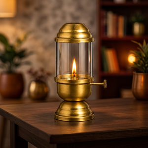 Elegancia Vintage, Calidez Atemporal, Lámpara de Hierro y Vidrio Premium, Linterna Akhand Diya, Lámparas de Aceite Clásicas, Decoración del Hogar, Navidad - Product Image 2