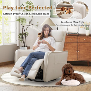 <span class=keywords><strong>Fauteuil</strong></span> inclinable électrique intelligent à double moteur en cuir véritable pour bureau et domicile, avec revêtement en cuir véritable - Product Image 6