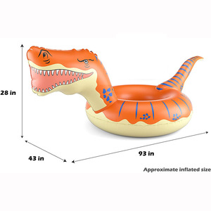<b>Inflatable</b> Dinosaur Swimming Ring Adult Floating Pool Toy Novelty Shape Unisex Outdoor Water Play <b>Float</b> - Product Image 3