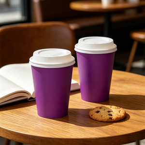 Vasos de Papel Morados para Fiestas, 270cc, Vajilla Elegante para Decoraciones de Cumpleaños - Product Image 3