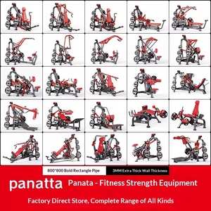 Équipement de fitness en acier Panata : Ensemble complet de machines de musculation pour squats, rameurs, presse pectorale, presse épaules, abducteurs de hanche - Product Image 5