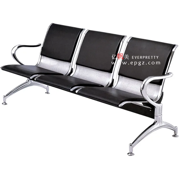 เก้าอี้รอโลหะสำหรับโรงพยาบาลเฟอร์นิเจอร์พื้นที่สาธารณะเก้าอี้รอที่สนามบิน