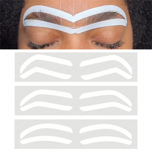 Pegatina auxiliar desechable para cejas, mapeo de plantilla para cejas, regla autoadhesiva para Microblading, cinta para maquillaje permanente con forma de cejas - Product Image 1