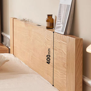 Letto moderno in legno massello di quercia nordica 1.5 metri di larghezza 1.8 metri lungo letto matrimoniale per camera da letto principale - Product Image 5