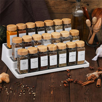 Vietnam WeWood Bocaux à épices en verre hermétiques Récipients vides carrés et ronds avec bouchon à vis Bouchons en bois Couvercles Fermetures de bouteilles