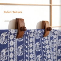 Porte-édredons multifonctionnel personnalisable en bois de Sapele, avec vis pour fixation murale ou sur porte, idéal pour tapis de salle de bain et présentation d'œuvres d'art en fibre.