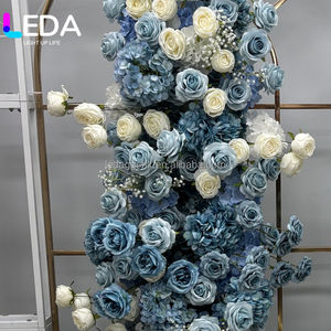 Fleurs artificielles LEDA bleu poussière, décorations florales, centres de table, décorations de fond pour fêtes, mariages, centres commerciaux - Product Image 2