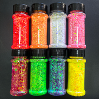 Paillettes en vrac en gros, écologiques, PET, 2 oz, paillettes épaisses arc-en-ciel nacrées pour les gobelets à neige