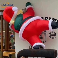 Muñeco Inflable Gigante de Santa Claus con Luz para Decoración Navideña en Exteriores y Publicidad, Ideal para Negocios y Hogar, de Fábrica LM