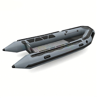Bateau pneumatique de loisirs en Hypalon PVC à fond renforcé, 10 personnes, pour sports nautiques et pêche en eaux vives, blanc