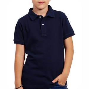 Polo enfant en coton uni minimaliste sans logo, finition soignée, tons neutres, broderie personnalisée, marque privée ou personnalisation scolaire - Product Image 6