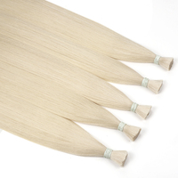 Cheveux indiens vierges non traités en vrac 100% cheveux humains remy double dessin ombre lisse blond 613 vente en gros extensions de cheveux en vrac