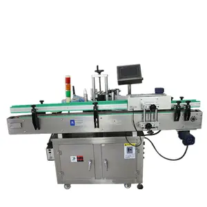 High quality automatic single side 500ml round bottle label pasting machine for glass/plastic bottle