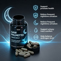 Capsules d'extrait de palmier nain, qualité supérieure, à base de plantes pures, pour la santé de la prostate, la croissance des cheveux, anti-chute de cheveux, OEM, en vrac, marque privée
