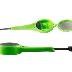 Infuseur à thé en vrac portable en plastique réutilisable avec piston en silicone intégré, vente en gros personnalisée - Product Image 3