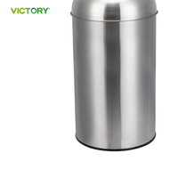 Lixeira Grande de 50L, 70L, 90L com Abertura Superior em Acabamento Satinado para Shopping e Lobby Comercial